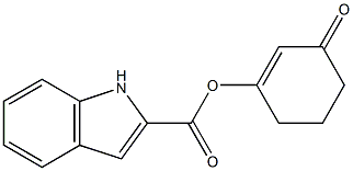 1H-Indole-2-carboxylic acid 3-oxocyclohexa-1-enyl ester 구조식 이미지