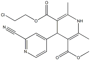 4-(2-Cyanopyridin-4-yl)-1,4-dihydro-2,6-dimethylpyridine-3,5-dicarboxylic acid 3-methyl 5-(2-chloroethyl) ester Structure