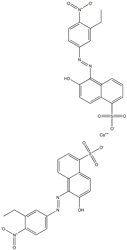 Bis[1-[(3-ethyl-4-nitrophenyl)azo]-2-hydroxy-5-naphthalenesulfonic acid]calcium salt Structure