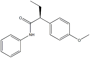 [S,(+)]-2-(p-Methoxyphenyl)-N-phenylbutyramide 구조식 이미지