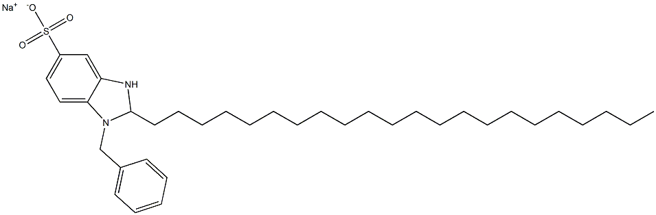 1-Benzyl-2,3-dihydro-2-docosyl-1H-benzimidazole-5-sulfonic acid sodium salt Structure