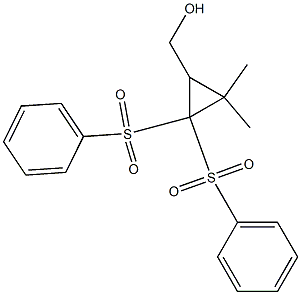 3,3-Dimethyl-2,2-bis(phenylsulfonyl)cyclopropanemethanol Structure