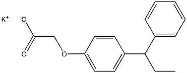 2-[4-(1-Phenylpropyl)phenoxy]acetic acid potassium salt Structure