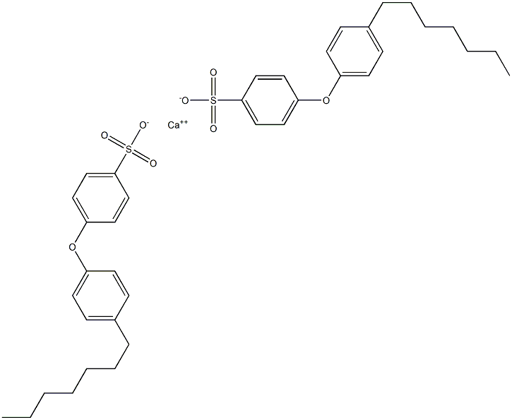 Bis[4-(4-heptylphenoxy)benzenesulfonic acid]calcium salt 구조식 이미지