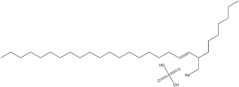 Sulfuric acid 2-heptyl-3-docosenyl=sodium ester salt 구조식 이미지