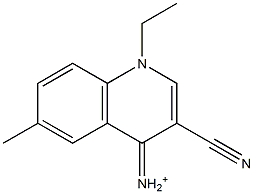 1-Ethyl-6-methyl-3-cyano-1,4-dihydroquinolin-4-iminium Structure