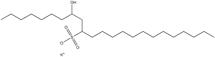 8-Hydroxytricosane-10-sulfonic acid potassium salt Structure