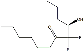 (2E,4R)-5,5-Difluoro-4-hydroxy-2-dodecen-6-one Structure