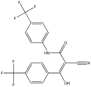 3,N-Bis(4-trifluoromethylphenyl)-2-cyano-3-hydroxyacrylamide Structure