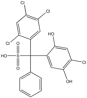 (4-Chloro-2,5-dihydroxyphenyl)(2,4,5-trichlorophenyl)phenylmethanesulfonic acid Structure