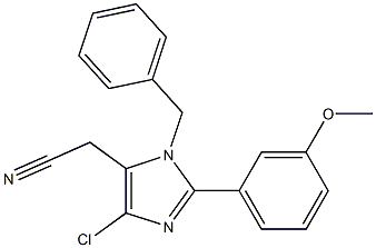 1-Benzyl-2-(3-methoxyphenyl)-4-chloro-1H-imidazole-5-acetonitrile 구조식 이미지