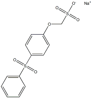 p-(Phenylsulfonyl)phenoxymethanesulfonic acid sodium salt Structure