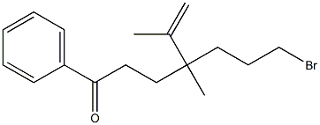 1-Phenyl-7-bromo-4-methyl-4-(1-methylethenyl)-1-heptanone 구조식 이미지