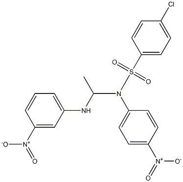 N-[1-[(3-Nitrophenyl)amino]ethyl]-N-(4-nitrophenyl)-4-chlorobenzenesulfonamide Structure