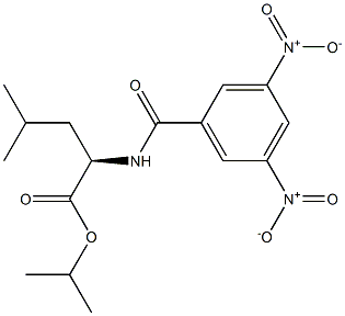 (2R)-2-[(3,5-Dinitrobenzoyl)amino]-4-methylpentanoic acid isopropyl ester 구조식 이미지
