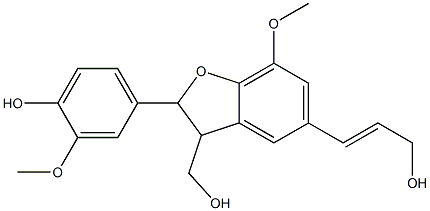 (E)-3-[2-(3-Methoxy-4-hydroxyphenyl)-3-(hydroxymethyl)-7-methoxy 2,3-dihydrobenzofuran-5-yl]allyl alcohol 구조식 이미지