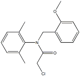 N-(2-Methoxybenzyl)-N-(chloroacetyl)-2,6-dimethylaniline 구조식 이미지