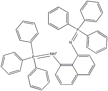 8-(Triphenylphosphoranylideneamino)-1-naphtyl(triphenylphosphoranylidene)aminium Structure