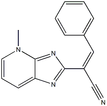 2-[4-Methyl-4H-imidazo[4,5-b]pyridin-2-yl]-3-phenylpropenenitrile 구조식 이미지