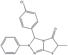 2,3-Dihydro-2-phenyl-3-(4-chlorophenyl)-6-methylthiazolo[2,3-c][1,2,4]triazol-5(6H)-one Structure