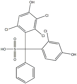 (2-Chloro-4-hydroxyphenyl)(2,3,6-trichloro-4-hydroxyphenyl)phenylmethanesulfonic acid 구조식 이미지