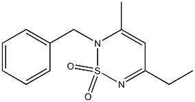 2-Benzyl-3-methyl-5-ethyl-2H-1,2,6-thiadiazine 1,1-dioxide 구조식 이미지