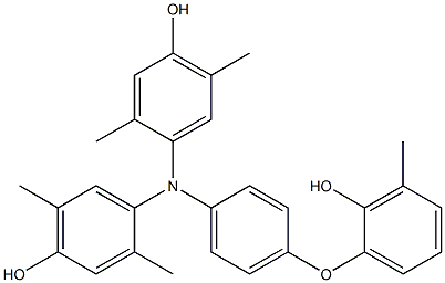 N,N-Bis(4-hydroxy-2,5-dimethylphenyl)-4-(2-hydroxy-3-methylphenoxy)benzenamine Structure