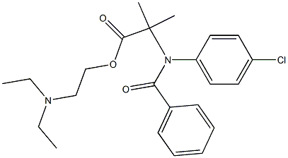 2-[N-Benzoyl-N-(p-chlorophenyl)amino]-2-methylpropionic acid 2-(diethylamino)ethyl ester Structure
