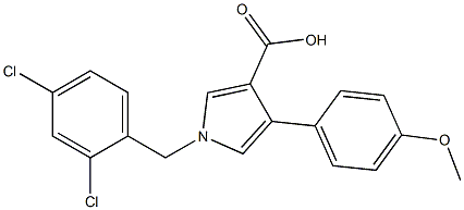 1-(2,4-Dichlorobenzyl)-4-(4-methoxyphenyl)-1H-pyrrole-3-carboxylic acid Structure