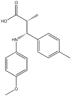 (2R,3R)-2-Methyl-3-(4-methylphenyl)-3-(4-methoxyphenylamino)propionic acid 구조식 이미지