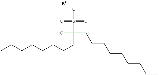 9-Hydroxyoctadecane-9-sulfonic acid potassium salt Structure