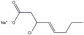 3-Chloro-4-octenoic acid sodium salt 구조식 이미지