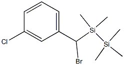 1-[(3-Chlorophenyl)bromomethyl]-1,1,2,2,2-pentamethyldisilane 구조식 이미지