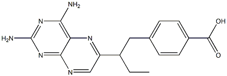 4-[2-(2,4-Diaminopteridin-6-yl)butyl]benzoic acid Structure