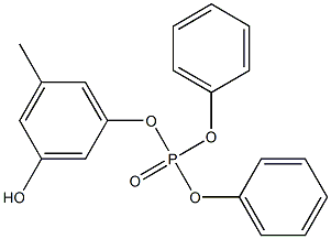 Phosphoric acid (3-hydroxy-5-methylphenyl)diphenyl ester 구조식 이미지