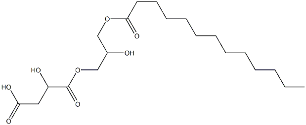 D-Malic acid hydrogen 1-(2-hydroxy-3-tridecanoyloxypropyl) ester 구조식 이미지