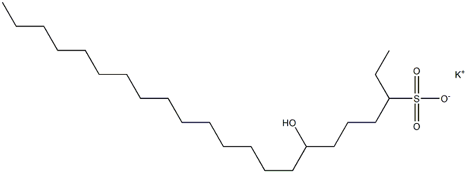 7-Hydroxydocosane-3-sulfonic acid potassium salt 구조식 이미지