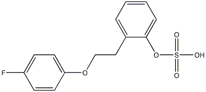 Sulfuric acid hydrogen 2-[2-(4-fluorophenoxy)ethyl]phenyl ester Structure