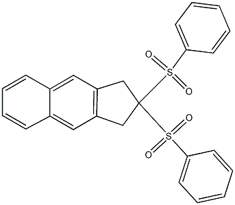 2,3-Dihydro-2,2-bis(phenylsulfonyl)-1H-benz[f]indene 구조식 이미지