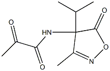 3-Methyl-4-isopropyl-4-[(1,2-dioxopropyl)amino]isoxazol-5(4H)-one 구조식 이미지