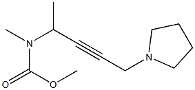 N-Methyl-N-[1-methyl-4-(1-pyrrolidinyl)-2-butynyl]carbamic acid methyl ester 구조식 이미지