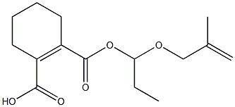 1-Cyclohexene-1,2-dicarboxylic acid hydrogen 1-[1-(methallyloxy)propyl] ester 구조식 이미지