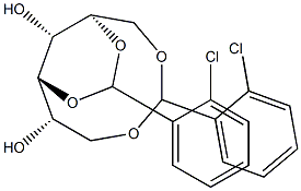 1-O,6-O:3-O,5-O-Bis(2-chlorobenzylidene)-D-glucitol 구조식 이미지