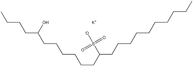 18-Hydroxydocosane-11-sulfonic acid potassium salt Structure