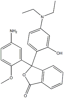 3-(5-Amino-2-methoxyphenyl)-3-[4-(diethylamino)-2-hydroxyphenyl]phthalide 구조식 이미지