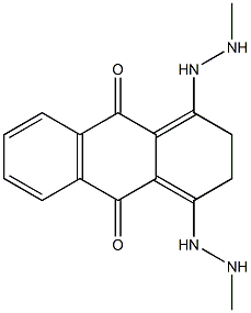 2,3-Dihydro-1,4-bis(2-methylhydrazino)-9,10-anthraquinone 구조식 이미지