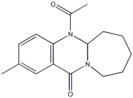 5a,6,7,8,9,10-Hexahydro-5-acetyl-2-methylazepino[2,1-b]quinazolin-12(5H)-one Structure