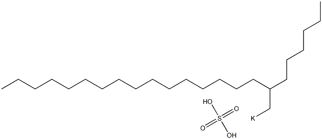 Sulfuric acid 2-hexyloctadecyl=potassium salt 구조식 이미지