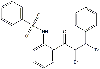 1-(2-Phenylsulfonylaminophenyl)-2,3-dibromo-3-phenylpropan-1-one Structure