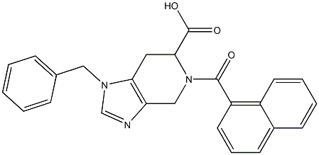 1-Benzyl-4,5,6,7-tetrahydro-5-(1-naphthoyl)-1H-imidazo[4,5-c]pyridine-6-carboxylic acid Structure